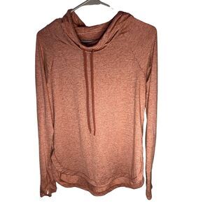 Athleta Untempo Women's Orange Hoodie Sweatshirt Size S Long Sleeve UPF …